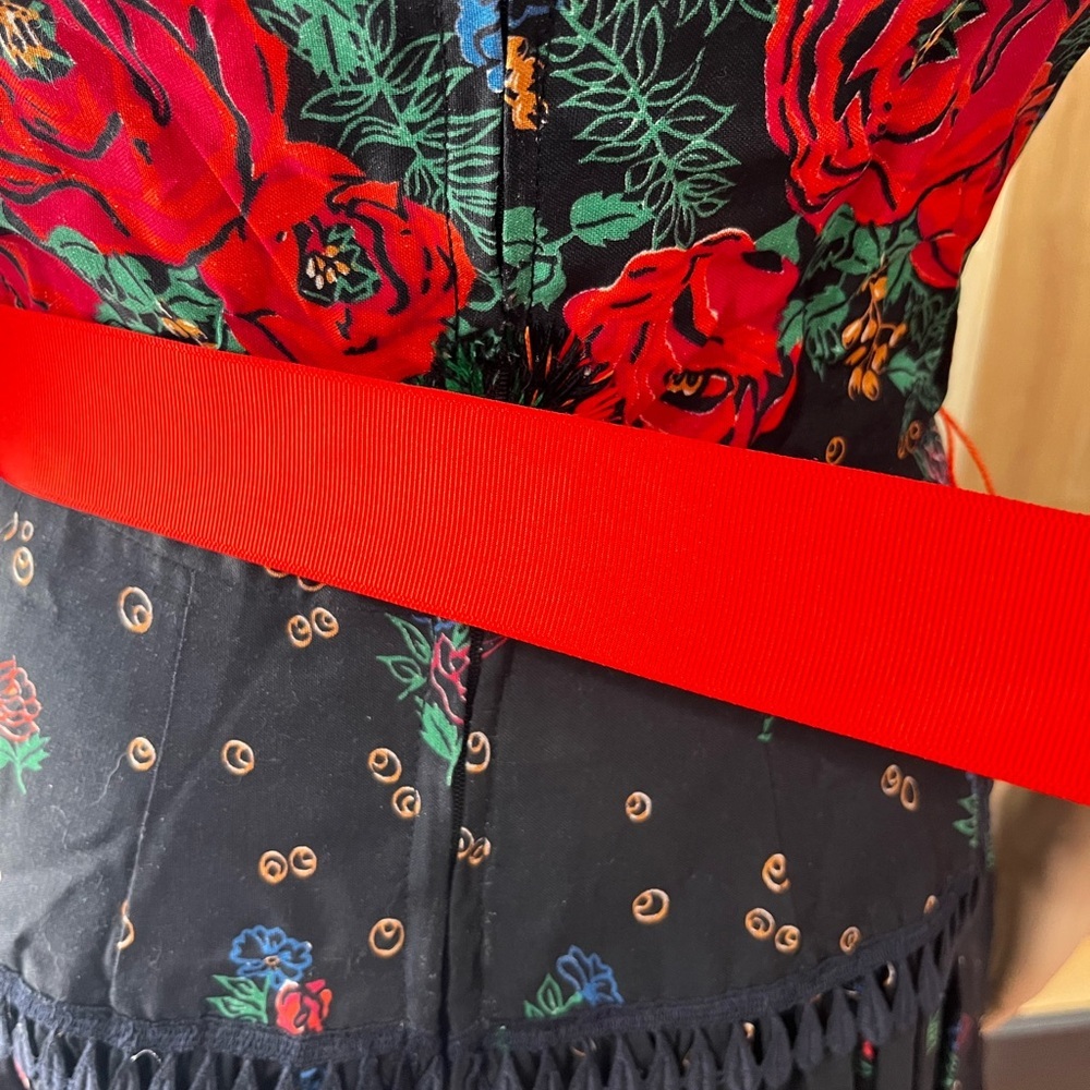Victor Costa garden floral sun true 80’s reworked vintage prairie style dress-8 - Picture 12 of 13